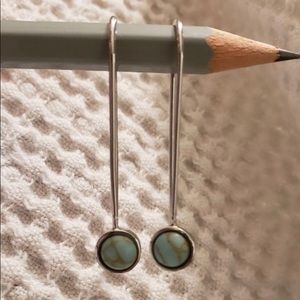 New! Hanging earrings with stone